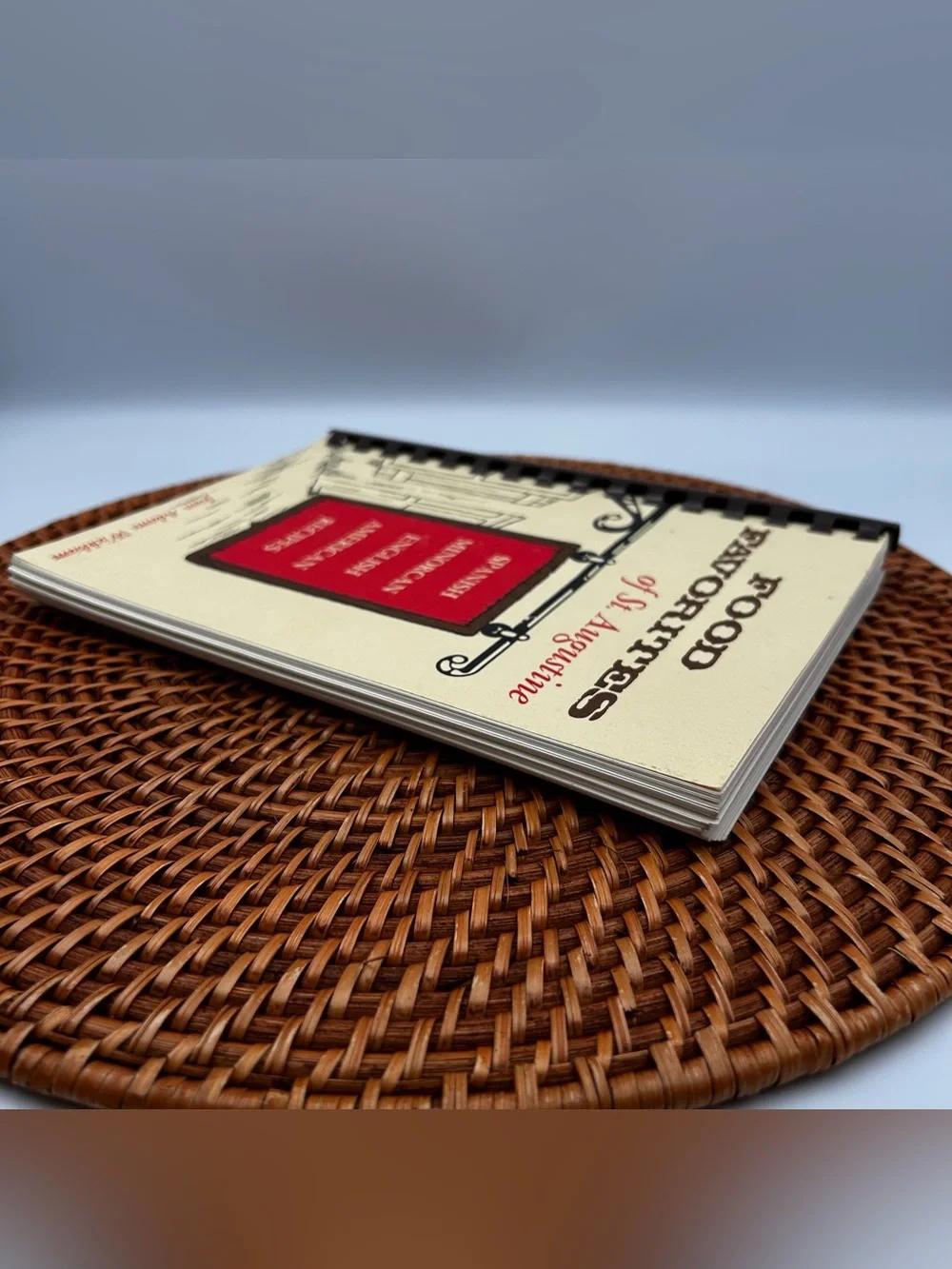 VTG Spiral Cookbook Food Favorites St. Augustine Florida Spanish Minorcan 1973